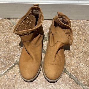 Tan booties